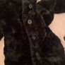H&M Girls black faux fur jacket Image 4