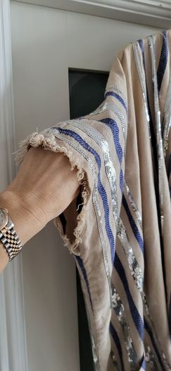 SASS & BIDE 100% Line Seqinned Striped Drape with Pockets - Rrp 220 AUD