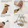 BRAND NEW 50x50x19cm Shelf Storage Iron Art Wooden Retro Wall Coat Hanger Storage Image 6