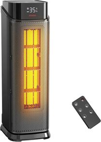 Heater, 2000W PTC Electric Heater with 4 Modes, Energy-Saving-ECO-Mode, 90 Oscillation, 24H Timer, Remote Control, Quiet& Powerful Fan Heater
