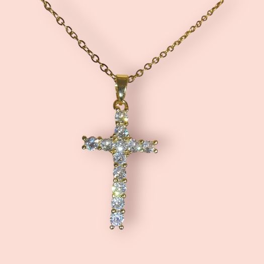 Cross Design Zircon  Necklace