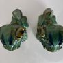 Two vintage Foo dogs in beautiful green glaze Image 6