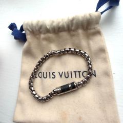 Louis Vuitton - 2020 Silver Plated Monogram Eclipse chain bracelet
