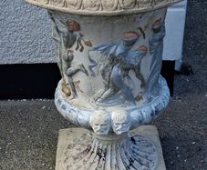 Two concrete planters
