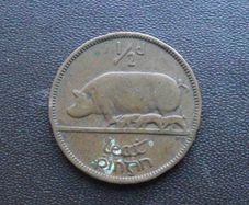 Irish Free State 1928 Half Penny