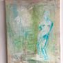 Original Painting Biophilic Palette Painting of gardrn Roman statue Quiet Luxury Aesthetic Image 5