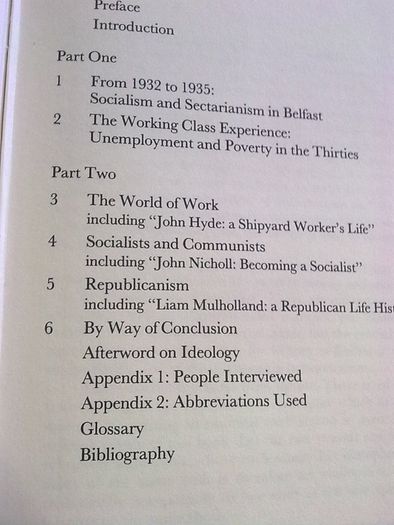 Belfast in the thirties. An oral history
