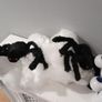 Halloween decorations skull, spiders, eyes that glow Image 2