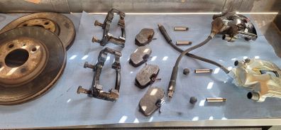 BMW E30 325i front ATE vented disc brake set up