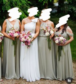 3x Sage Green bridesmaid wed2b dress