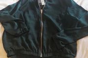 Green Bomber style top