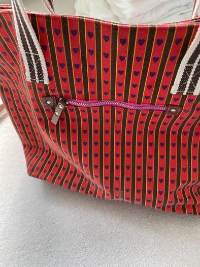 Large colourful tote bag