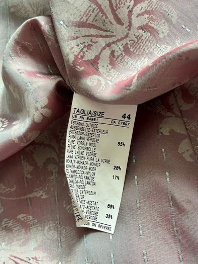 Sisley wool/moher blend coat uk12