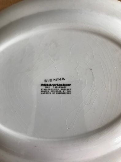 Vintage Retro Sienna Midwinter Oval Dish