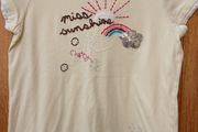 Pale yellow/cream top, capped sleeves, by GAP, age 12