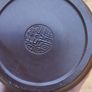 Price drop - Vintage 1995 Chinese Yixing Zisha Purple Clay Lidded Tea Mug Carved Calligraphy Pixiu Lion Finial Image 3