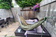 Camping hammock with under quilt, strap and karabiner