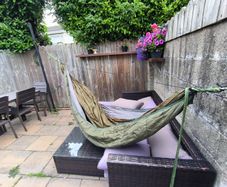 Camping hammock with under quilt, strap and karabiner