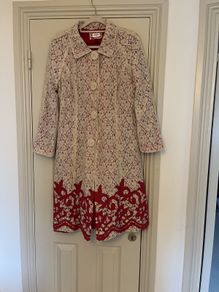Cream and red Coat