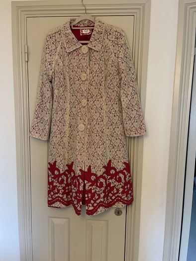 Cream and red Coat