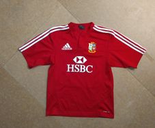 FREE POST Vintage Lions (S) Rugby Jersey adidas Shirt British & Irish Britain and Ireland South Africa Tour 2009 HSBC Small Red