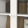 Country-style kitchen cabinet, 1 display cabinet, 1 open shelf, 1 drawer, 2 cupboards, Natural + White Image 4