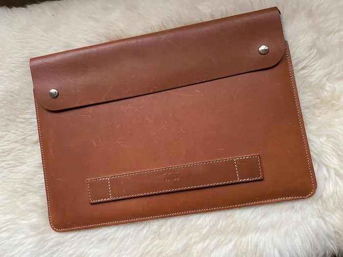 Renee leather laptop sleeve