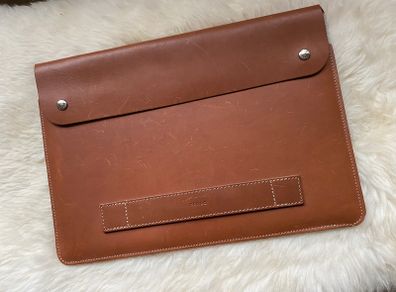 Renee leather laptop sleeve