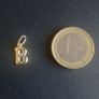 Solid 14 carat gold initial letter B charm pendant Image 2