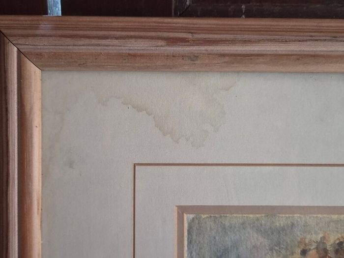 Large Framed Signed Carberry Watercolour Landscape 62 x 90 cm