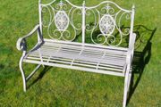 Bench Ornate Back Legs Grey D4844