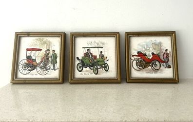 Vintage Framed Tiles by H&R Johnson Ltd 1970s