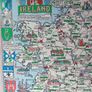 1955 Historical Map of Ireland '100 X 67cm' Image 2