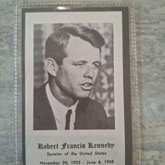 robert  Francis Kennedy Memorial Card