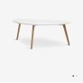 Coffee table LEJRE 60x120 white/natural oak Image 2