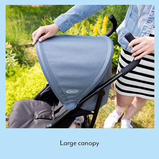EZLite, ultimate easy-to-use lightweight stroller at only 6.6kg for on-the-go families. Suitable from birth to approx. 3 years (15kg), Midnight fashion, Black