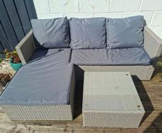 3 seater L shaped garden furniture