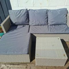 3 seater L shaped garden furniture