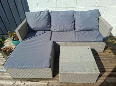3 seater L shaped garden furniture