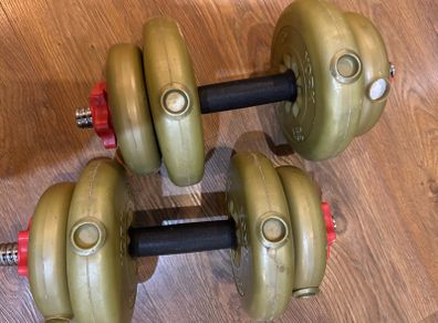 Pair of York dumbbells 6.8kg each