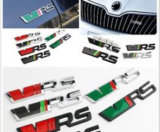 Alloy Car Sticker Front Grille Rear Trunk Emblem for Skoda VRS Logo Kodiaq Karoq 2 A7 Tour RS Superb Octavia Yeti Fabia 1 Rapid Accessories