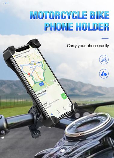 Bike Bicycle Phone Holder For iPhone Samsung Motorbike Scooter Motorcycle Mobile Cellphone Holder Bike Handlebar Clip Stand GPS Mount Bracket Handlebar