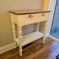 White 2 Drawer Console Table
