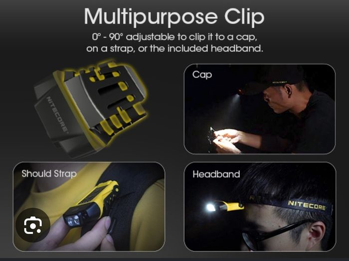 Nitecore NU11 Cap Light, intelligent LED torch for caps, 150 lumens