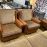 3-Seater Leatherette w/ Suede Cushion Sofa & 2 Armchair Set Image 3