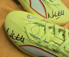Norman whiteside signed boots