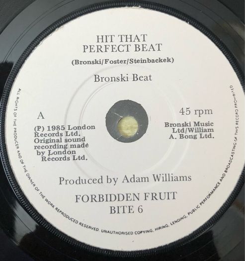 Bronski Beat - Hit That Perfect Beat (1985) Irish 7"