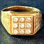 Vintage Gentlemans Gemset Ring Image 3