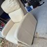 Cream Leather Recliner Armchair Image 2
