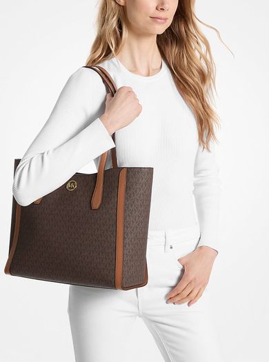 New Michael Kors Leida Signature Logo Tote handbag